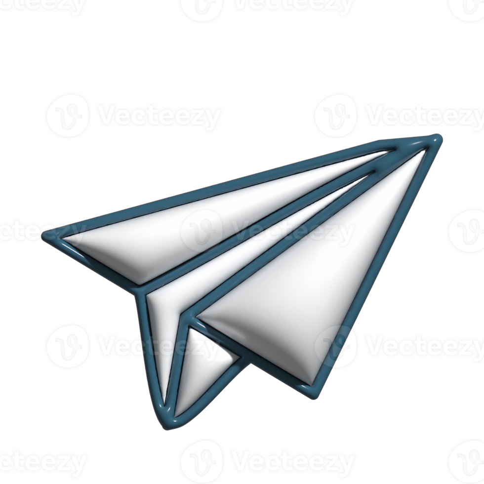 3D Cartoon Paper Plane Flight Icons png