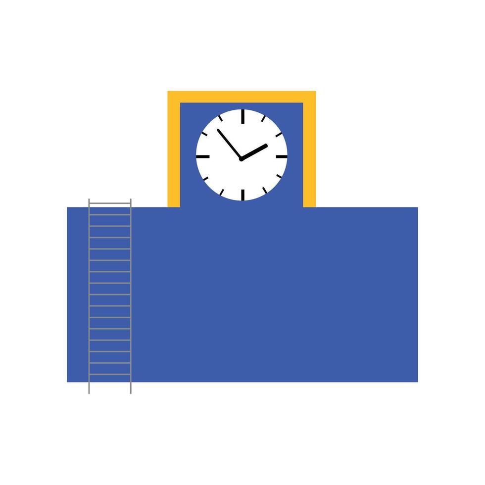 Climbing Ladder Toward the Clock vector