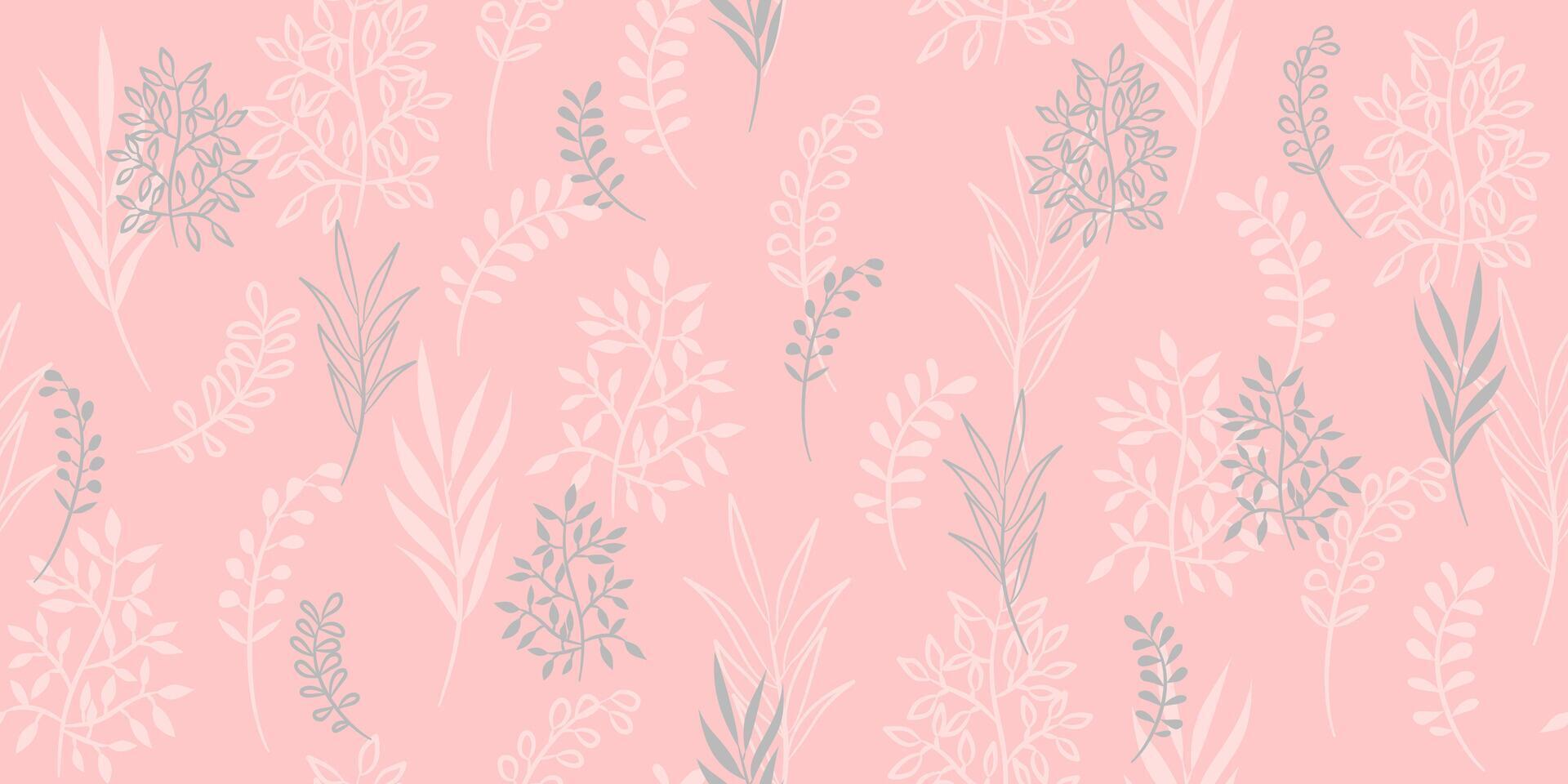 Pastel pink Abstract Floral seamless pattern design for fashion textiles, backgrounds and crafts vector