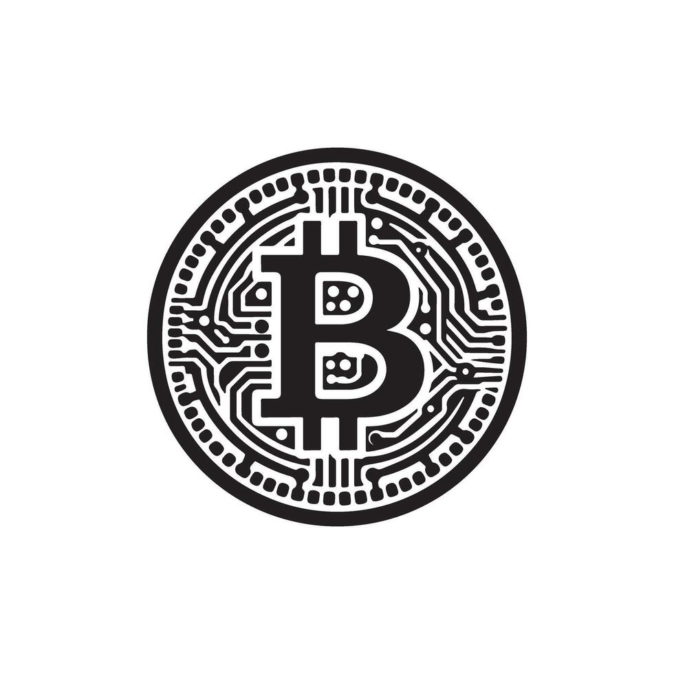Bitcoin logo design vector