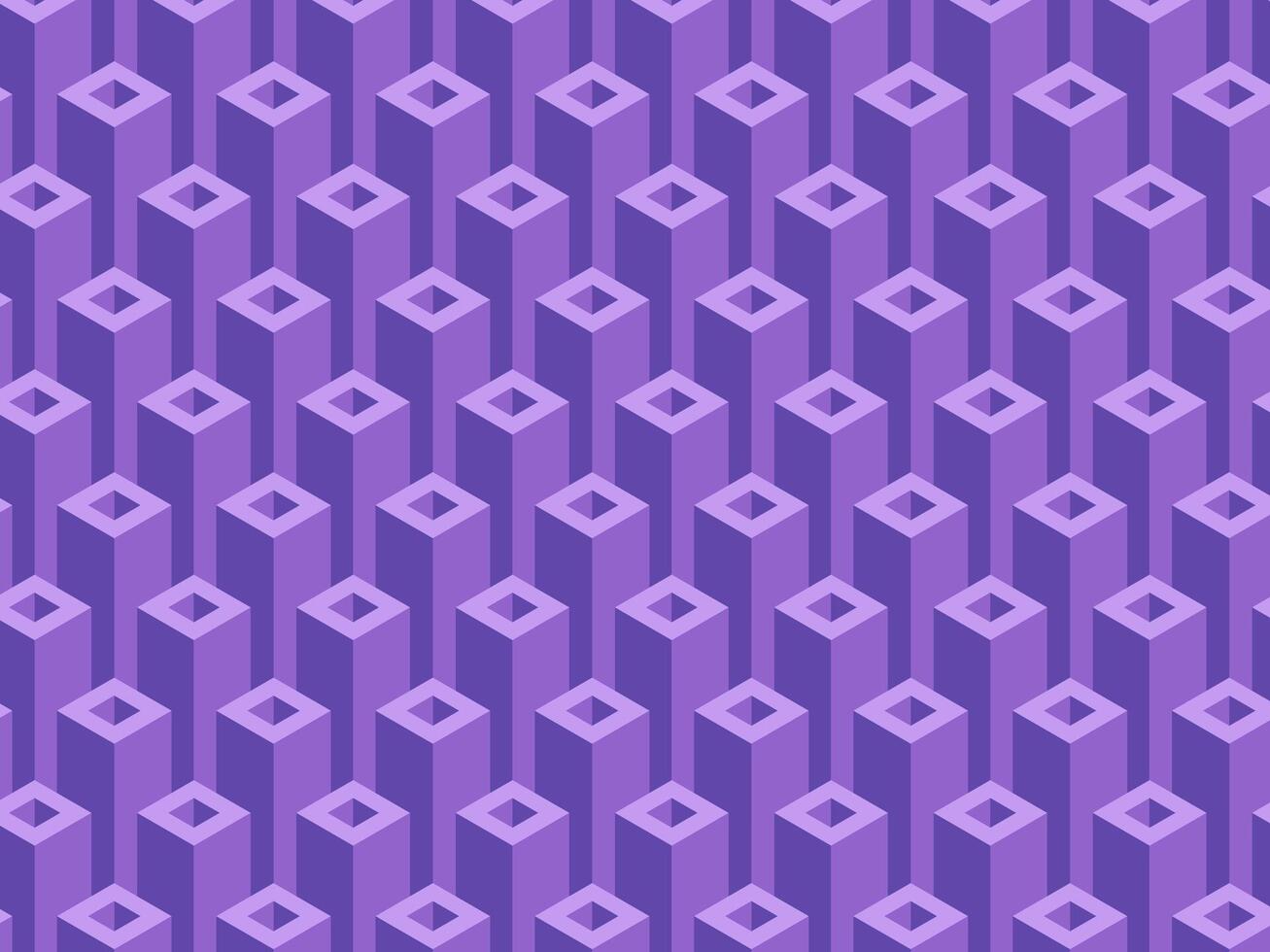 Purple Isometric Geometric Pattern-Modern 3D Abstract Design Background vector