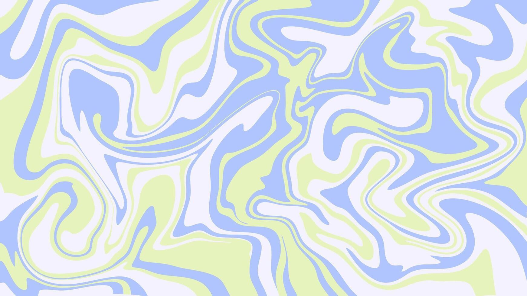 Pastel blue and green liquid marble texture vector