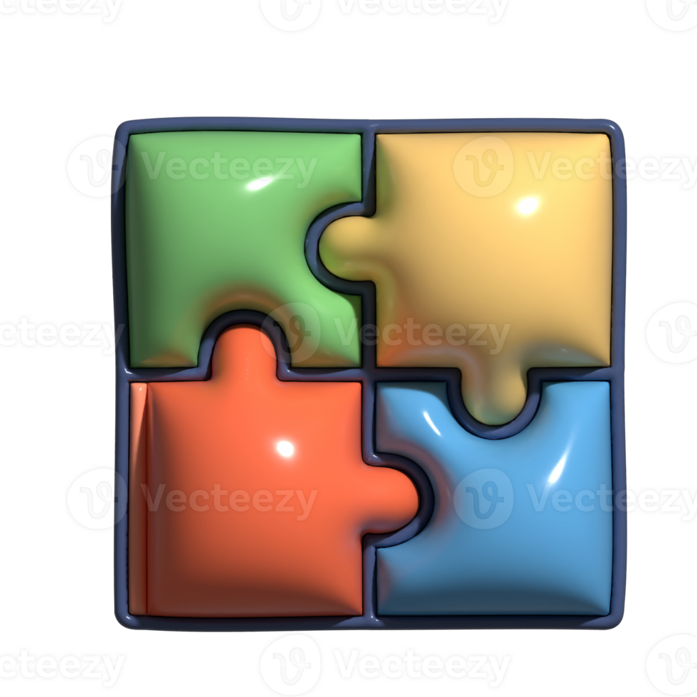 Creative 3D Teamwork and Connection Icons png