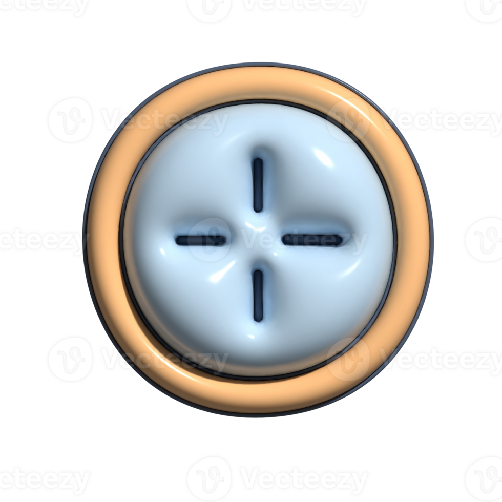 3D Cartoon Button Click and Interface Icons png