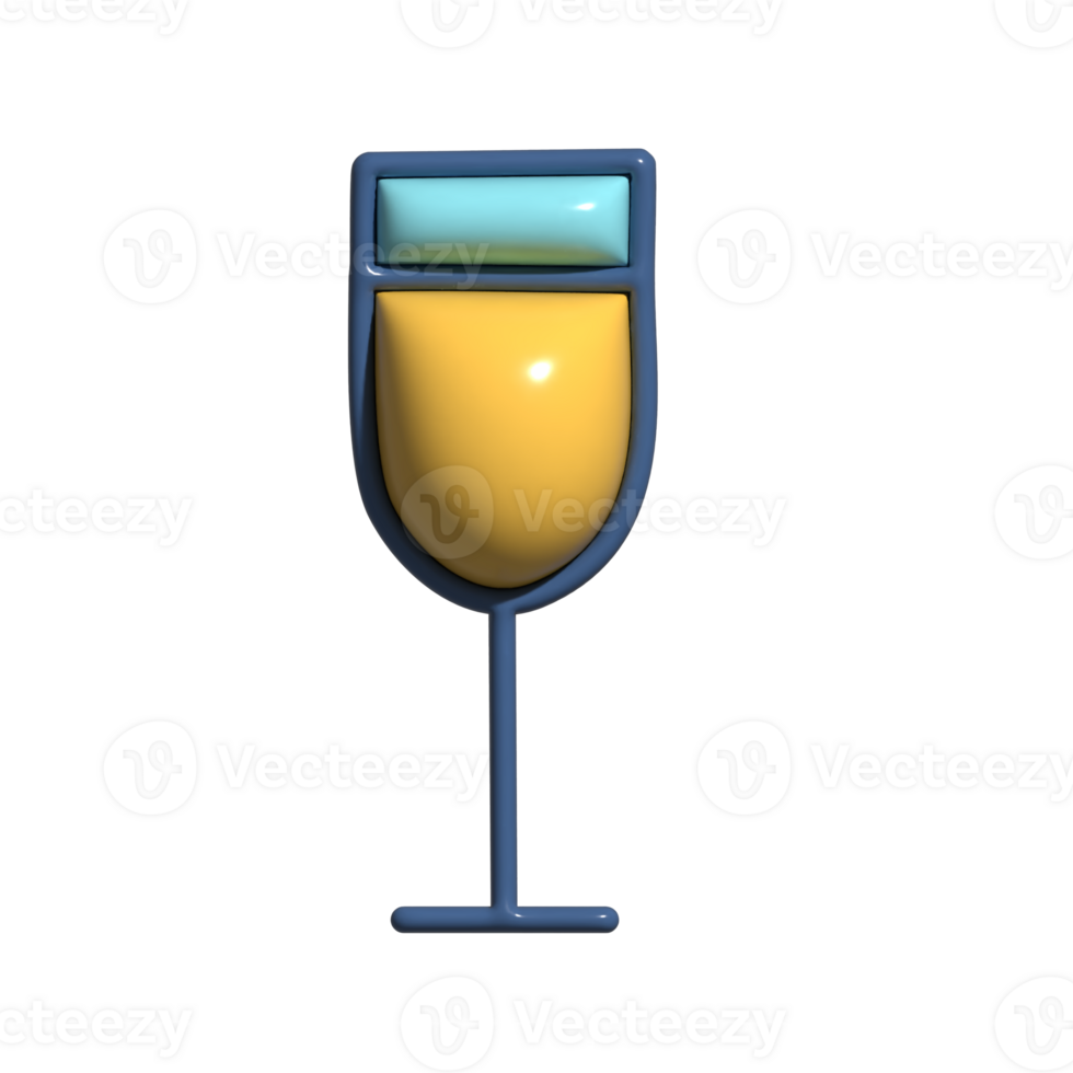 Adorable 3D Toasted Drink and Festive Symbols png