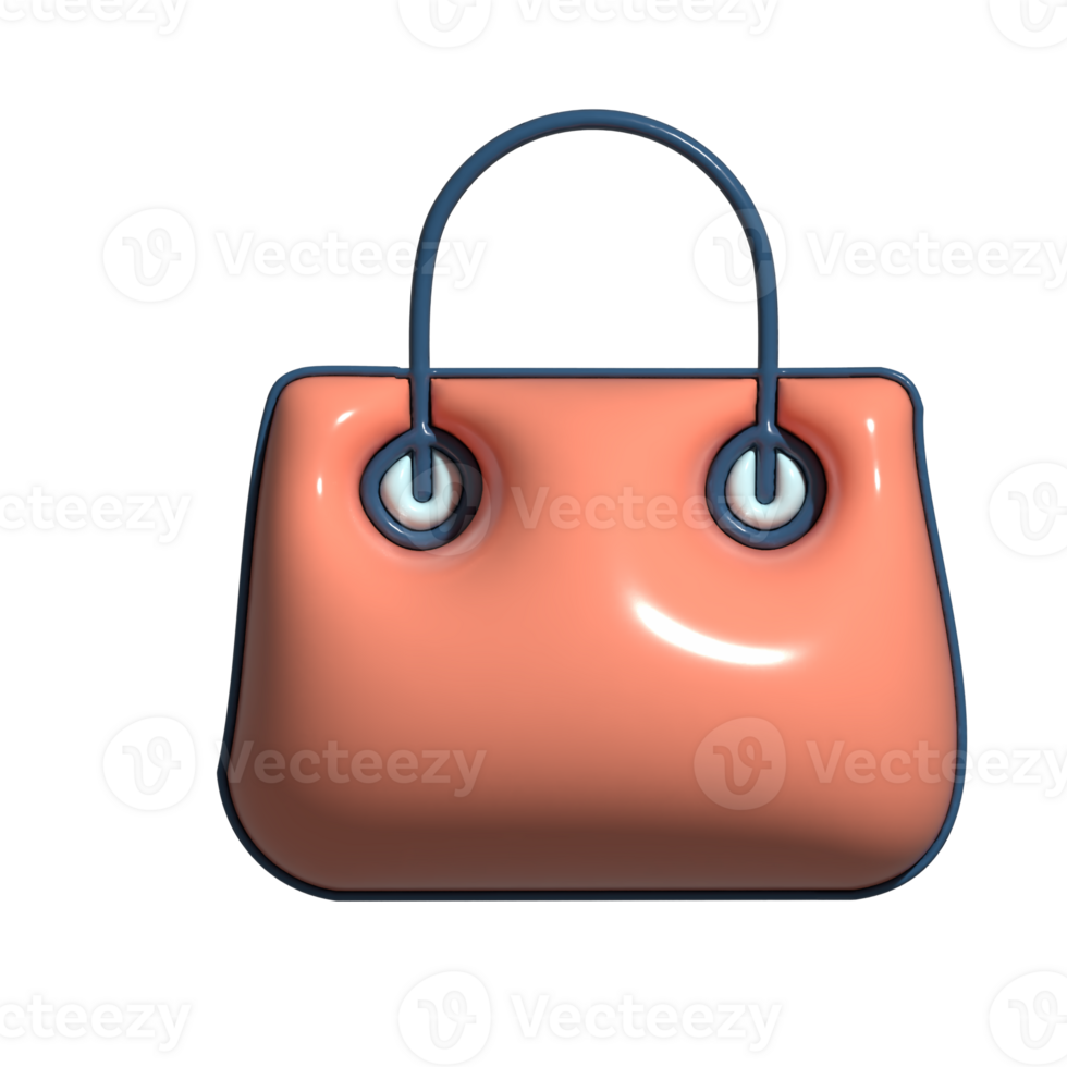 Adorable 3D Purse and Stylish Bag Symbols png