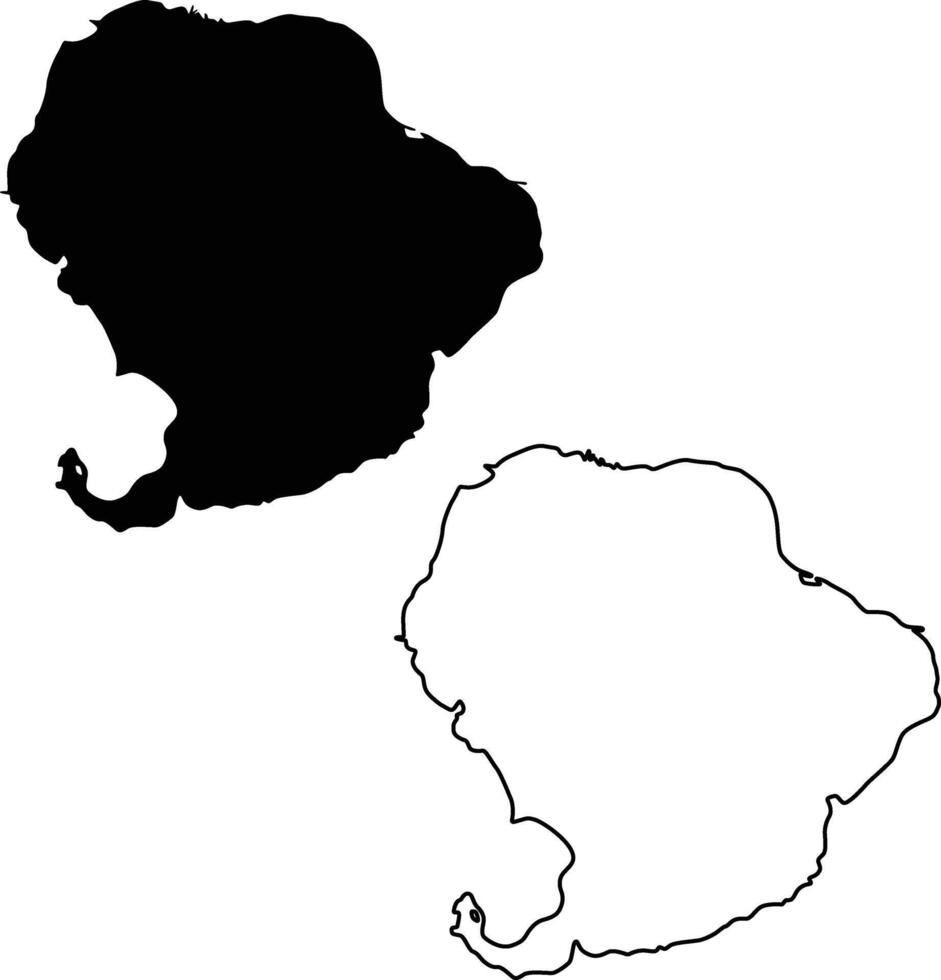 Map of Lake Apopka Florida USA Silhouette Flat and Outline Design vector