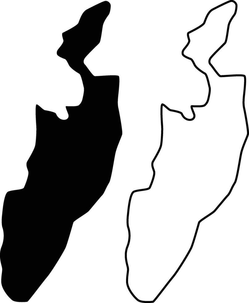 Map of Lake Wintergreen Connecticut USA Silhouette Flat and Outline Design vector