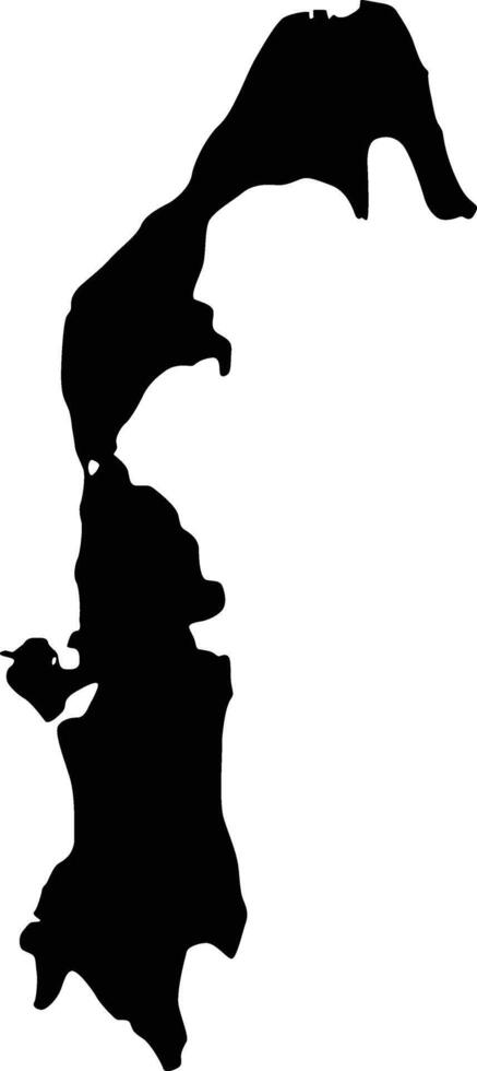 Map of Highland Lake Connecticut USA Silhouette Flat Design vector