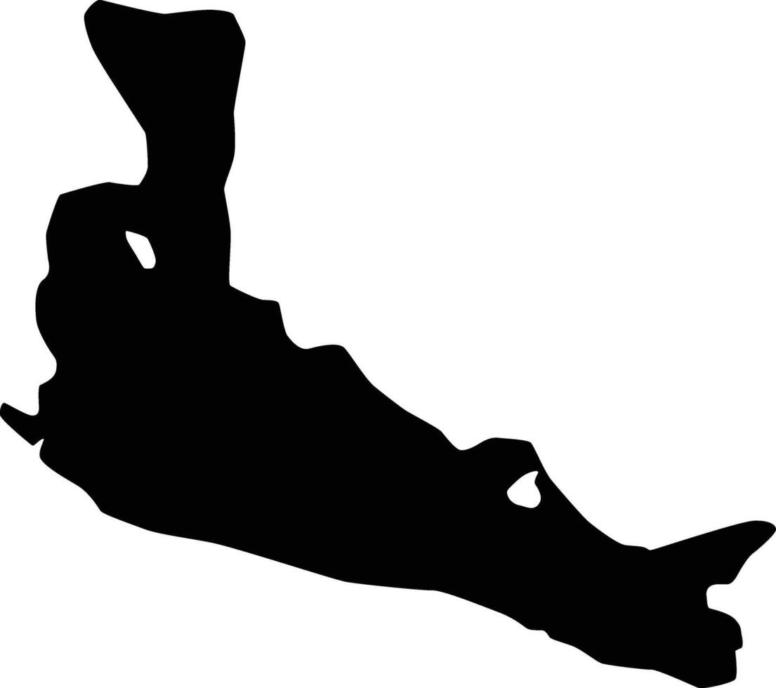 Map of Wangumbaug Lake Connecticut USA Silhouette Flat Design vector