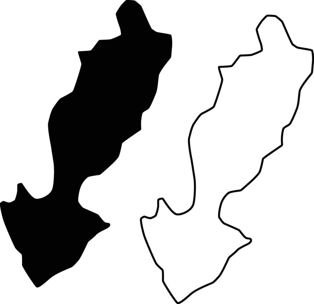 Map of Millers Pond State Park Connecticut USA Silhouette Flat and Outline Design vector