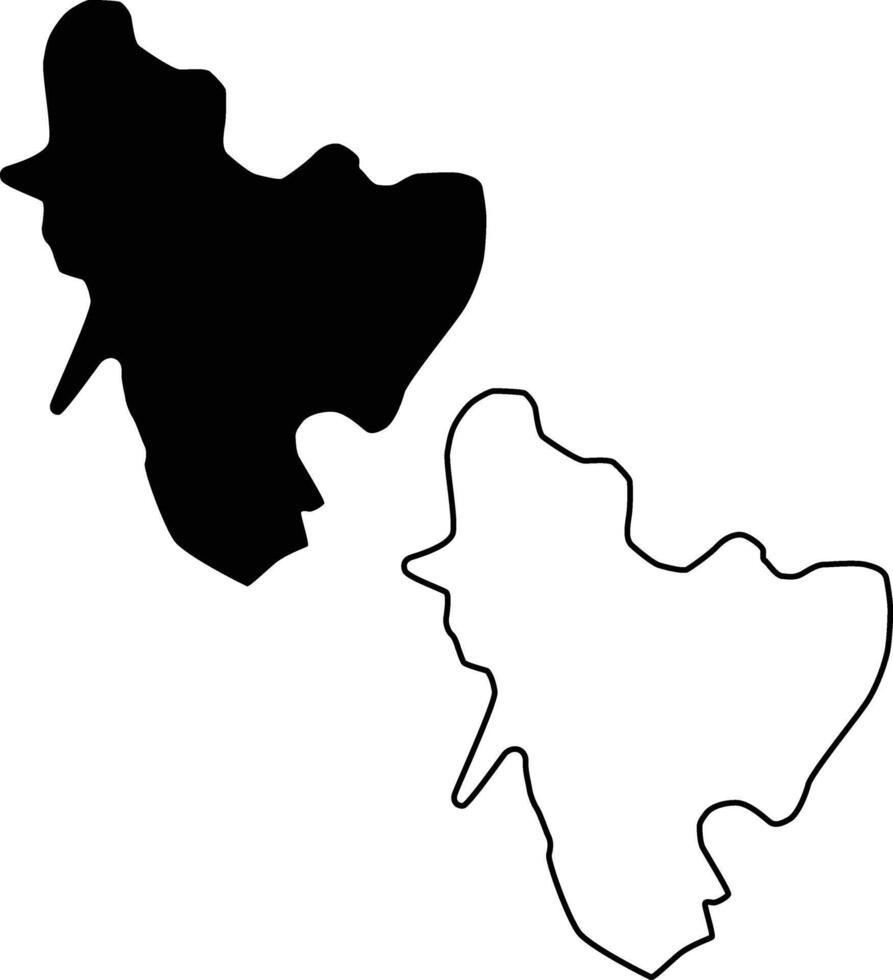 Map of Success Lake Connecticut USA Silhouette Flat and Outline Design vector