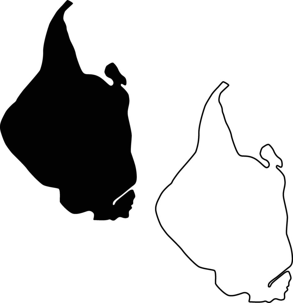 Map of Crystal Lake Connecticut USA Silhouette Flat and Outline Design vector