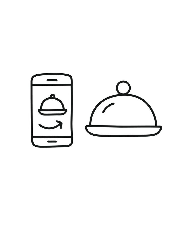 burger with cover icon, dish serving symbol vector