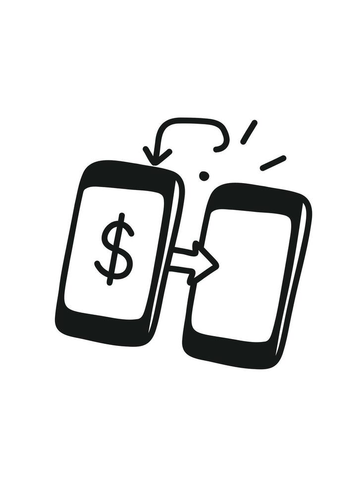 phone-to-phone transfer, peer payment transfer vector
