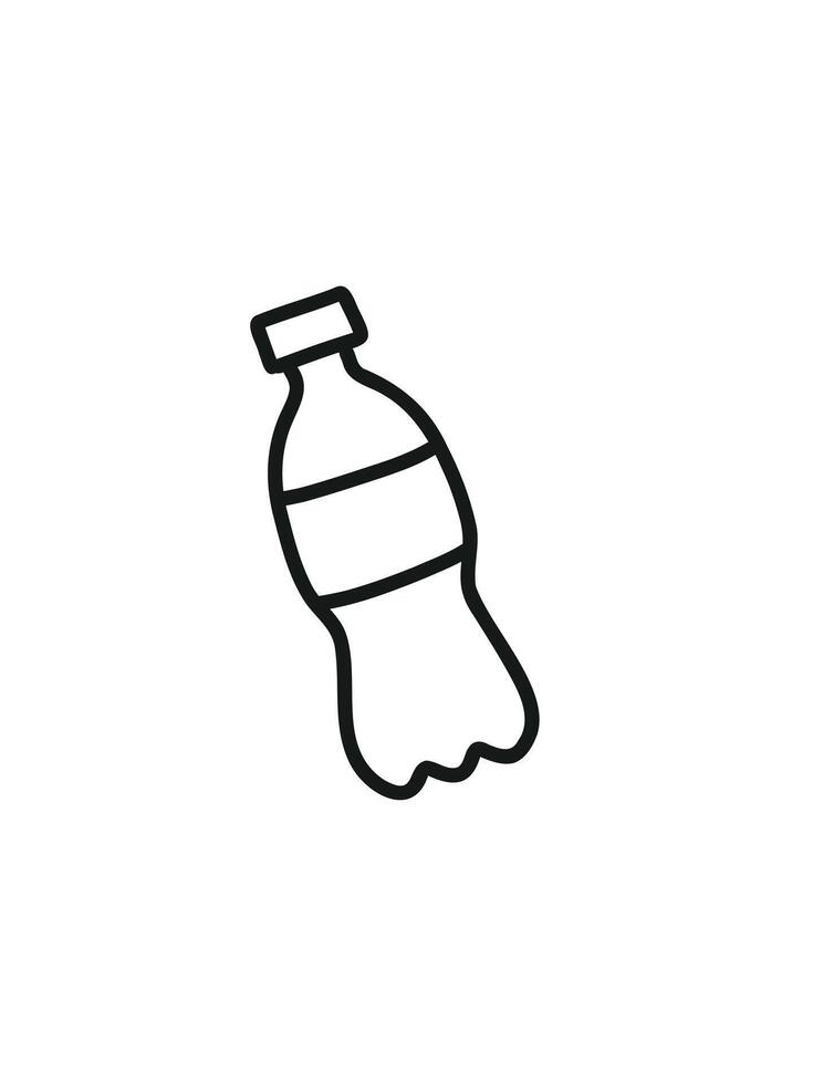 plastic water bottle, bottled drink icon vector