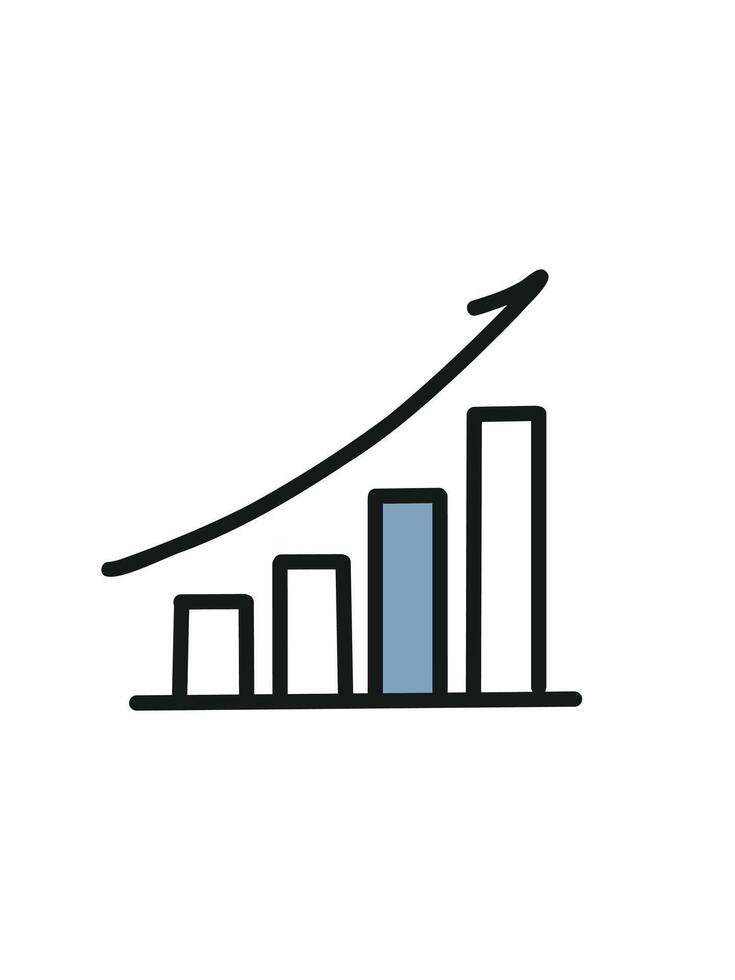 profit growth chart, upward analytics graph vector