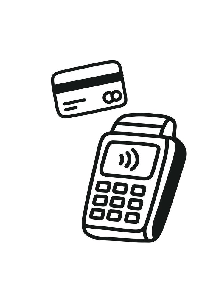 card reader payment, nfc card terminal vector