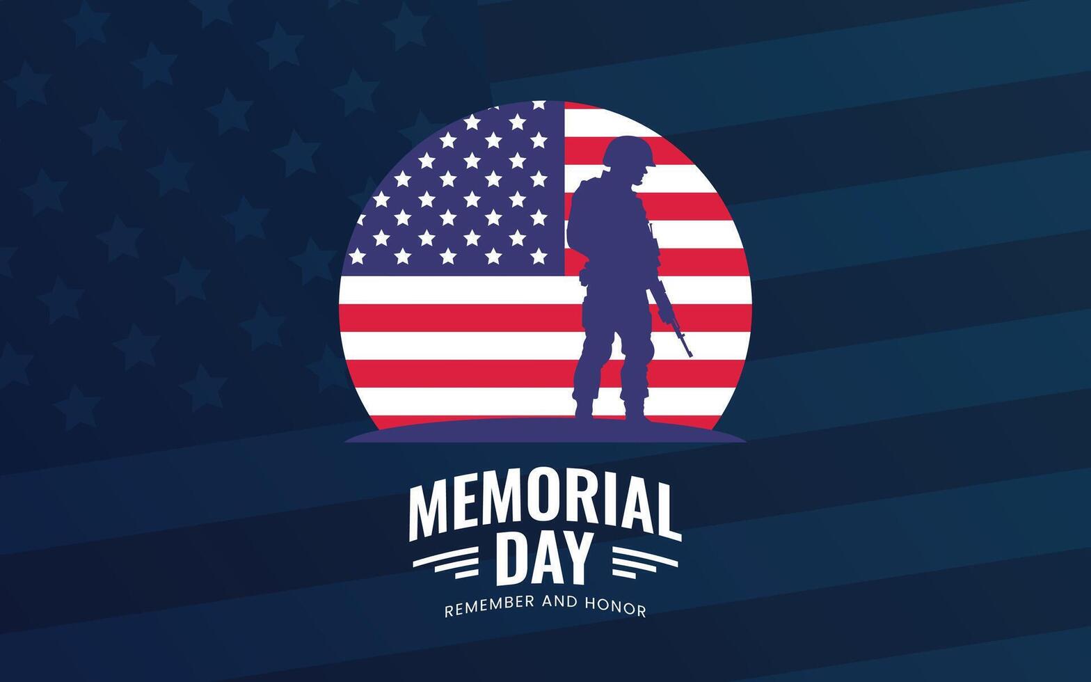 Memorial Day Background Design. Remember and Honor. illustration vector