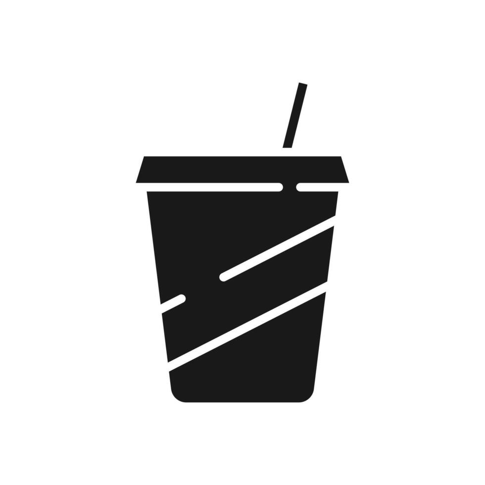 Soda cup icon. Flat design snack. . vector