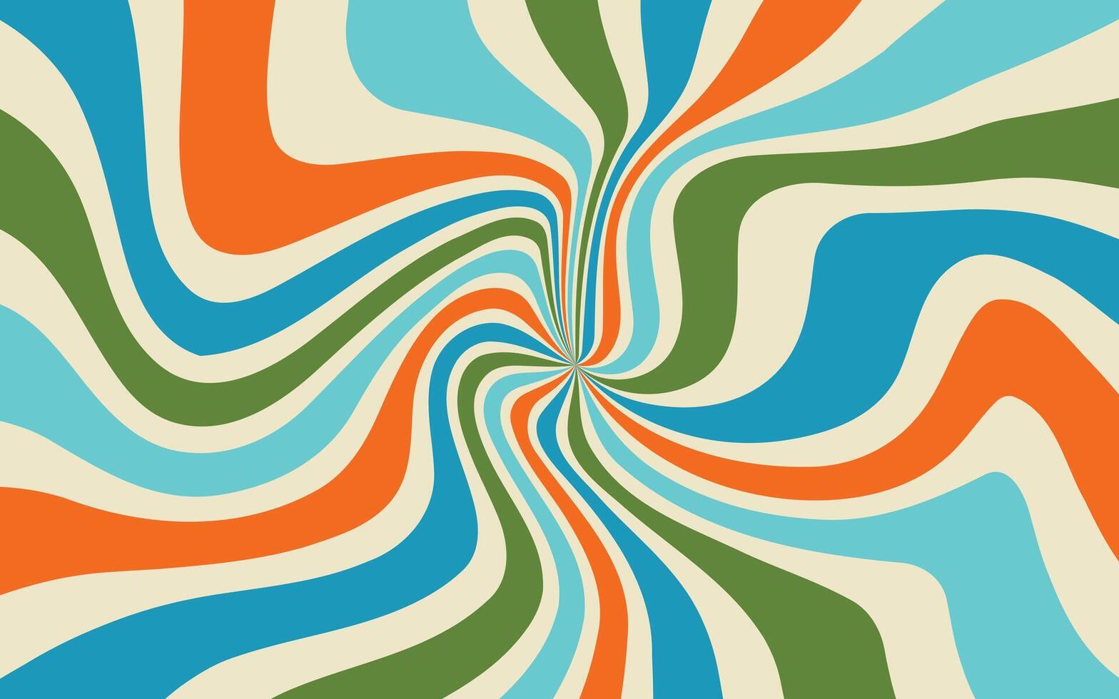 Retro wavy lines abstract background. Trendy psychedelic retro style. vector