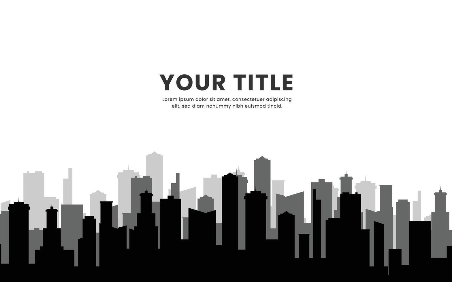 City silhouette in black colors. illustration of a city landscape. vector