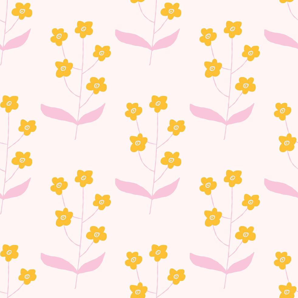 Flower pattern, seamless floral pattern, cute flower background. Pattern for fashion, texture, fabric, wrapping, decor. vector