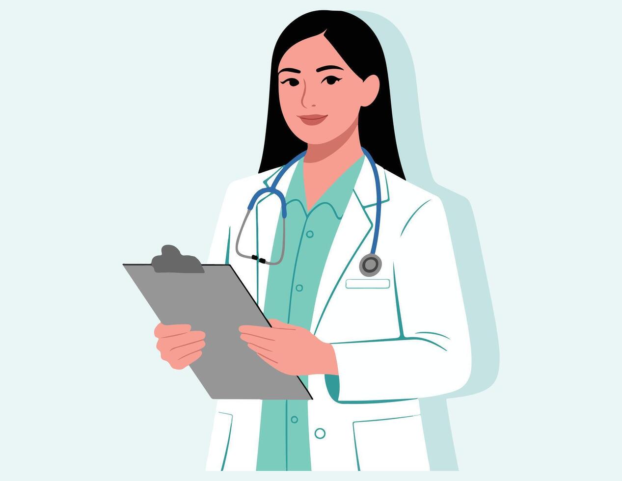 Female doctor in uniform vector