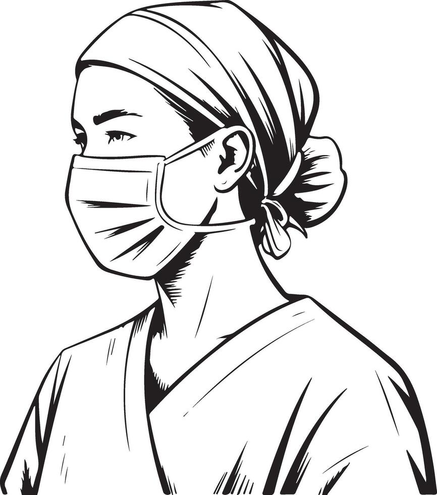 Doctor With Face Mask vector