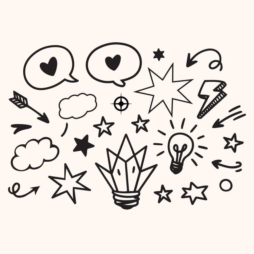 Doodle lines, Arrows vector