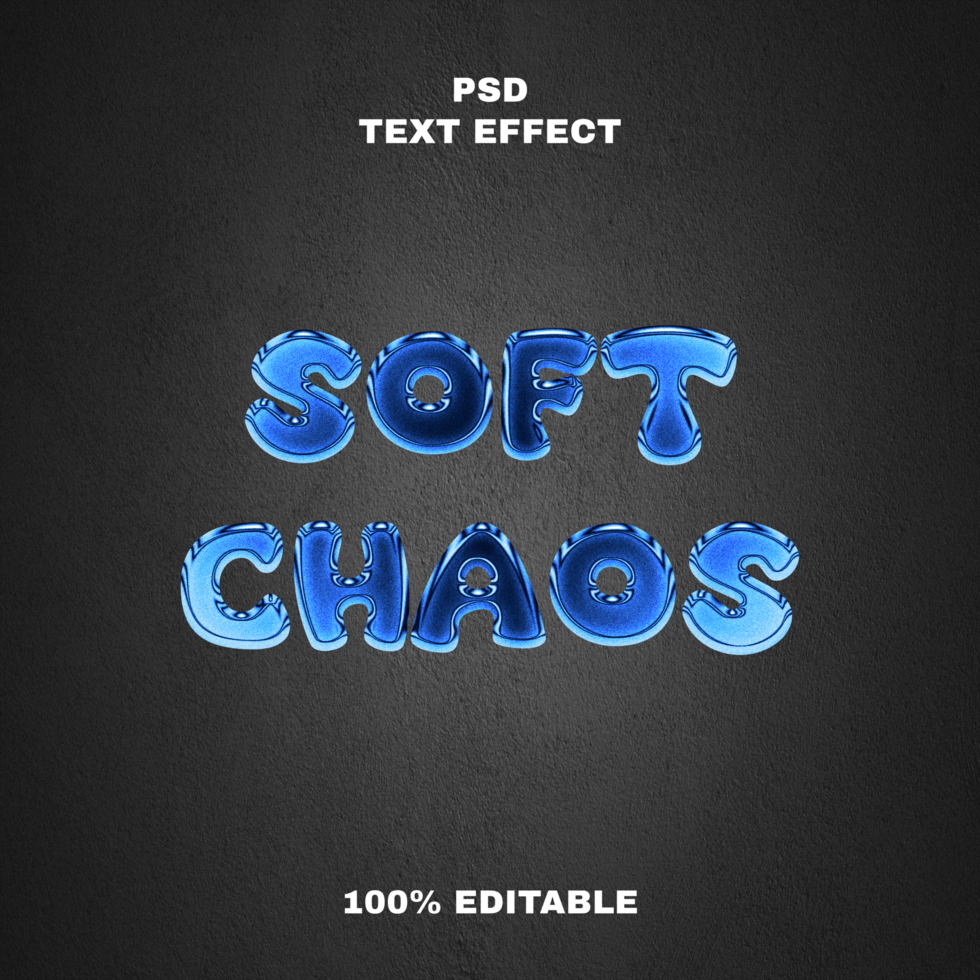 Soft Chaos Editable Text Effect psd