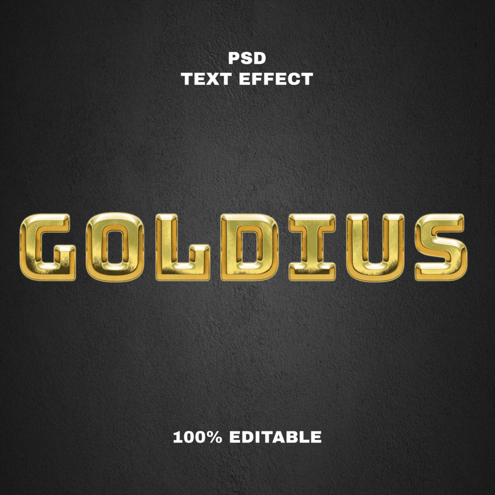 Goldius Editable Text Effect psd