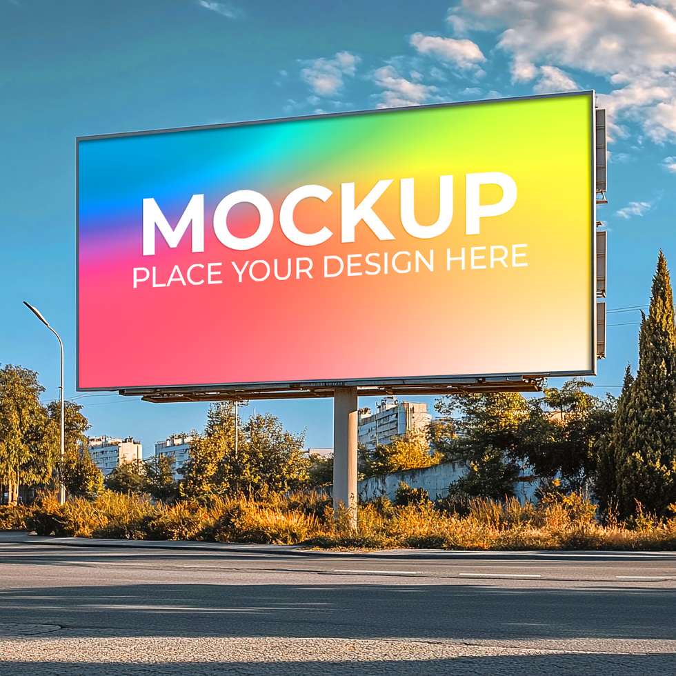 Billboard Mockup Outdoor Advertising Template Digital Signage Large Format Display psd