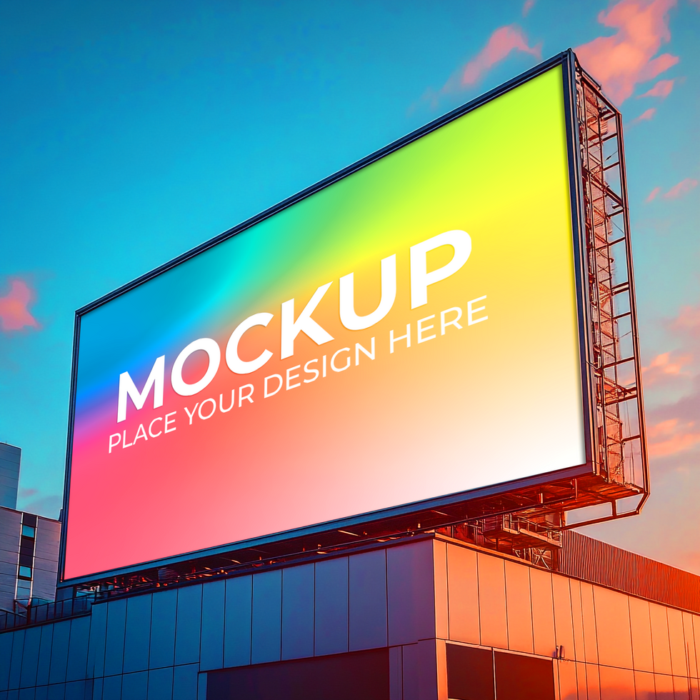 Modern Billboard Scene for Visual Campaigns psd