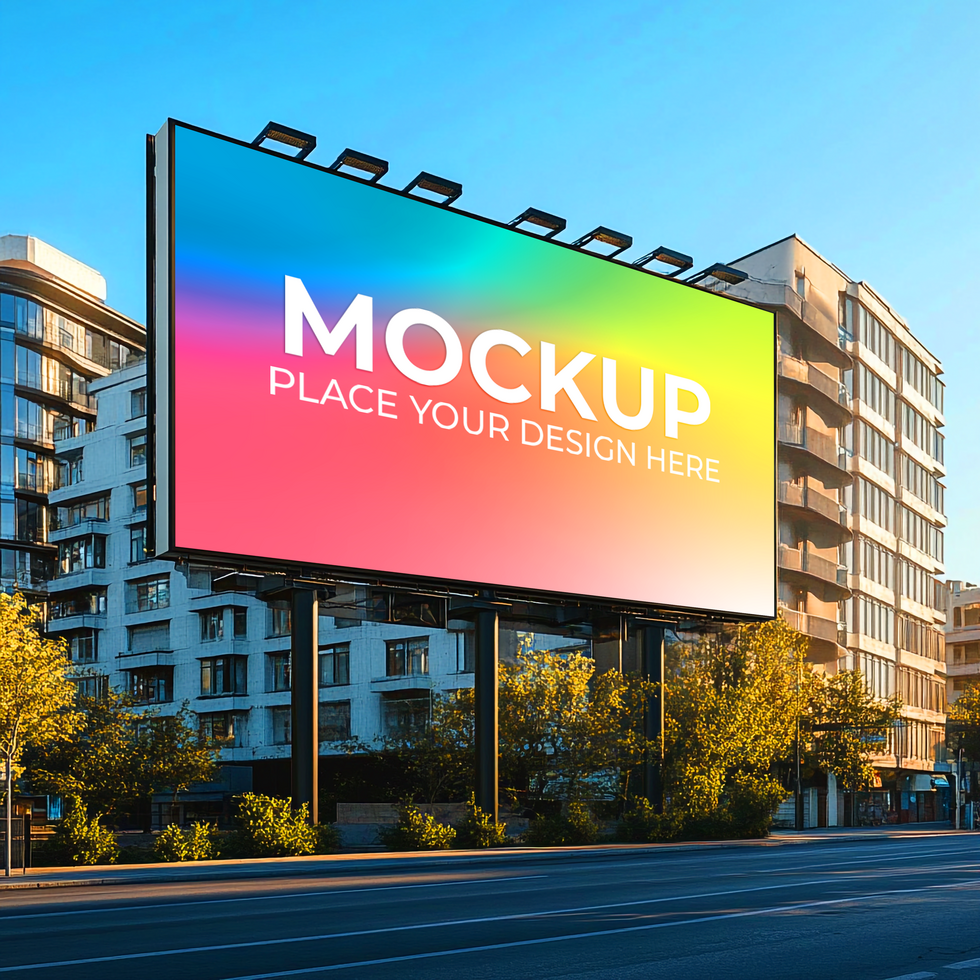 Mockup Billboard on a City Building Front psd