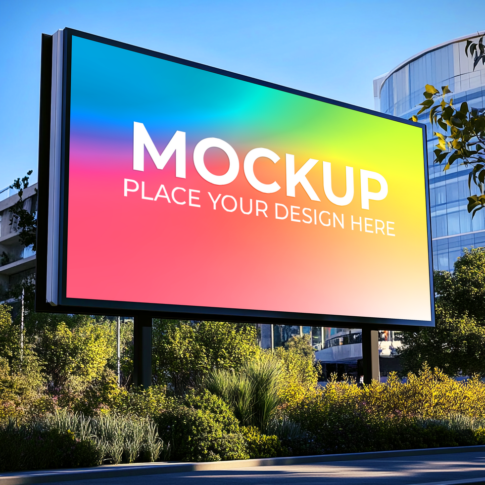 Billboard Mockup Showcase Your Design on a Vibrant Outdoor Display psd