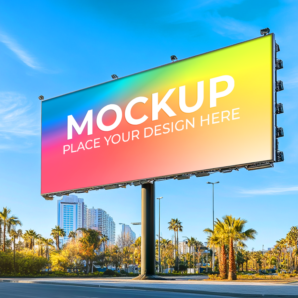 Luminous Billboard Mockup in City Streets psd
