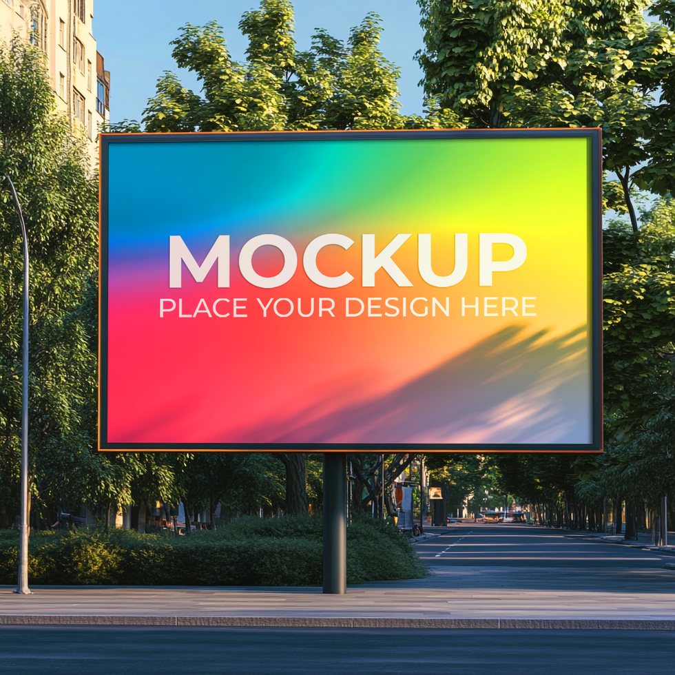 Glowing Billboard Mockup for Product Branding psd