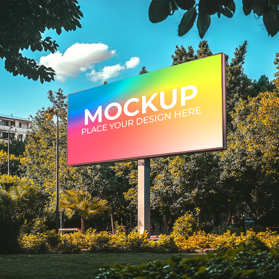 High-Impact Billboard in Downtown Vibes psd