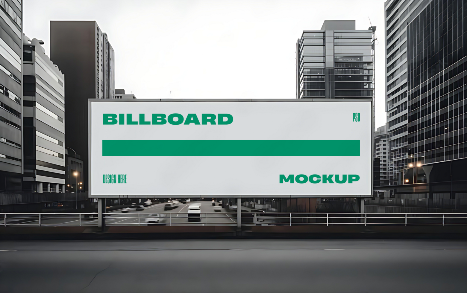 Large City Billboard Mockup psd