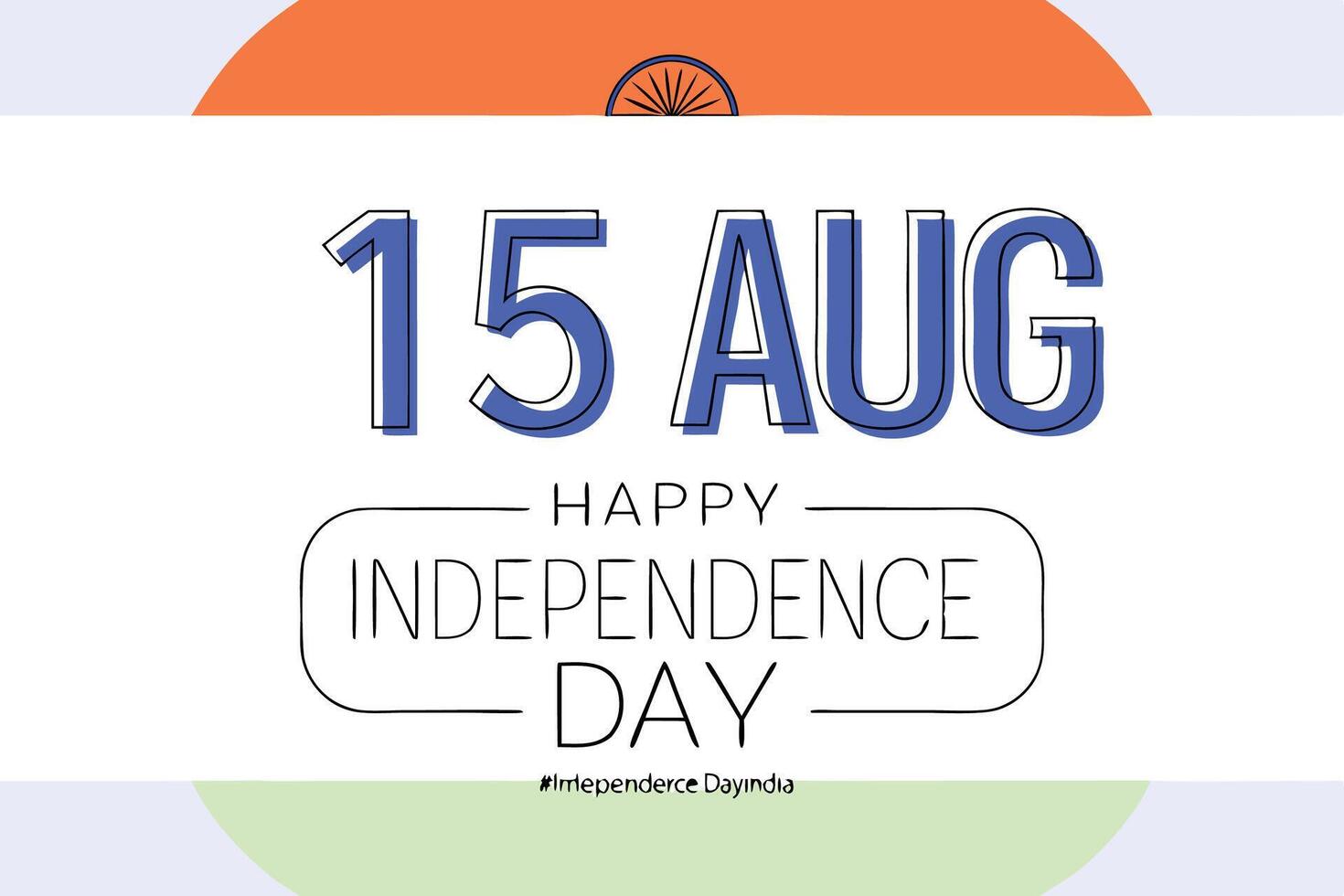 A vibrant digital graphic design commemorating india s independence day featuring patriotic colors and imagery vector