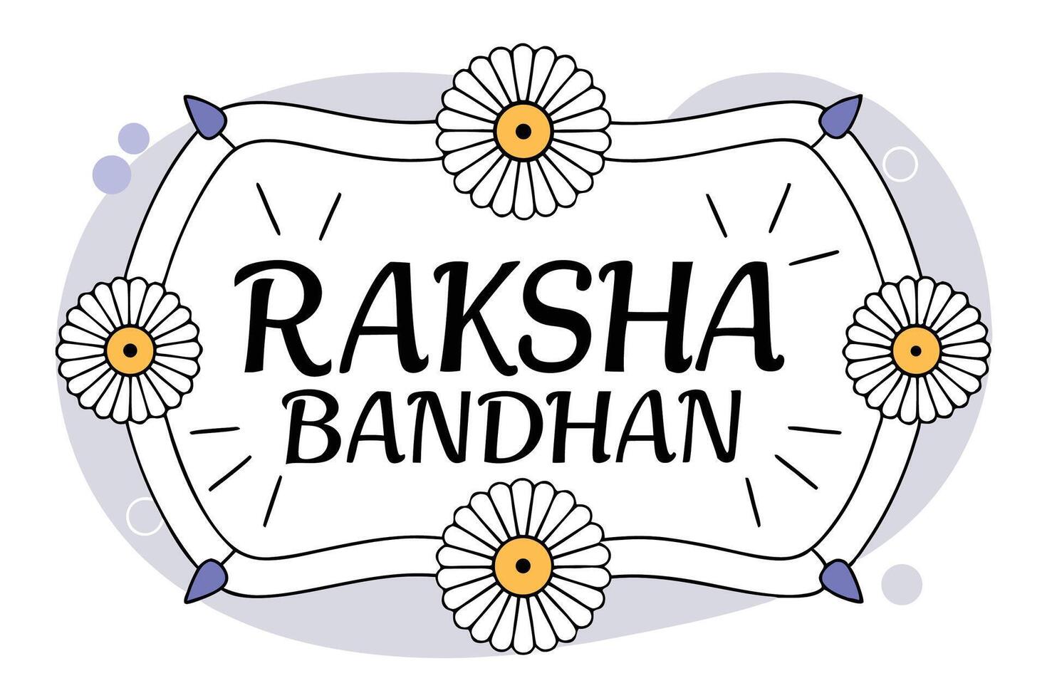 Stylish raksha bandhan typography design with happy festive greetings vector