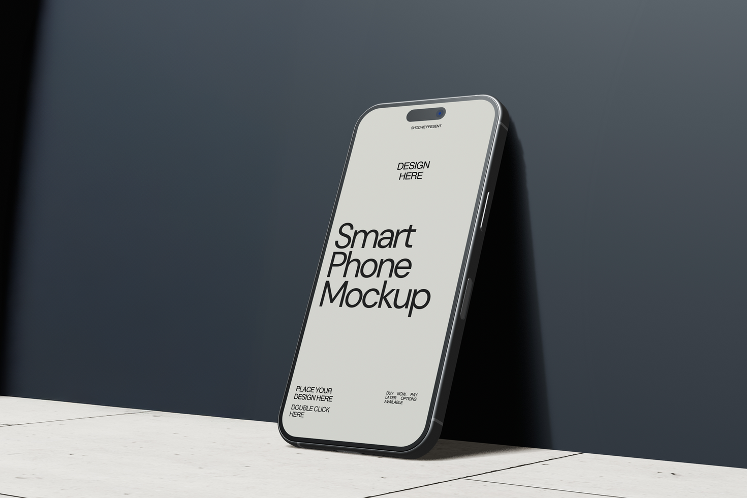 Smartphone Mockup Leaning Against Wall for Presentation psd