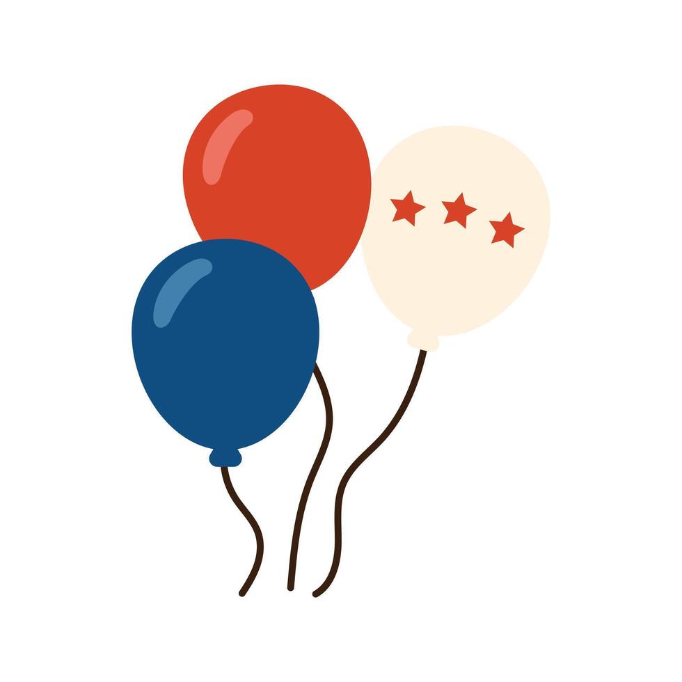Illustration Of Balloons With United States Accent vector
