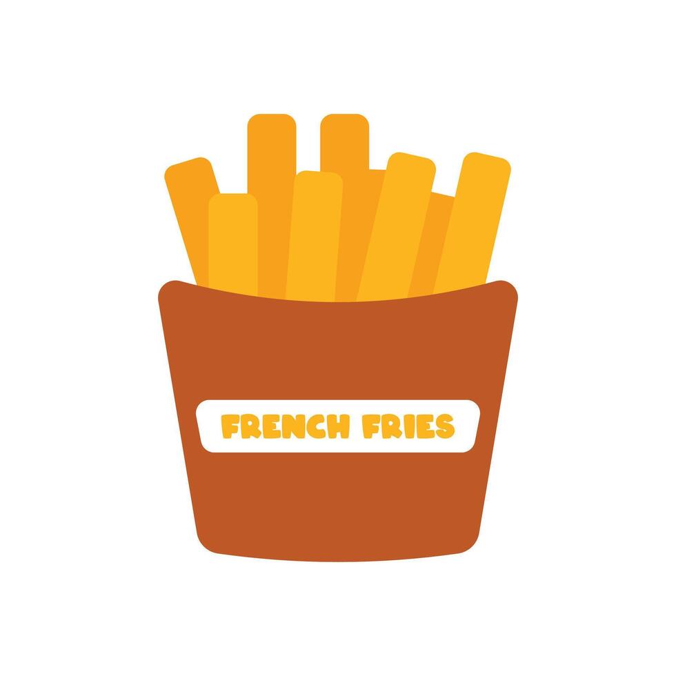 French Fries Cartoon Flat Design vector