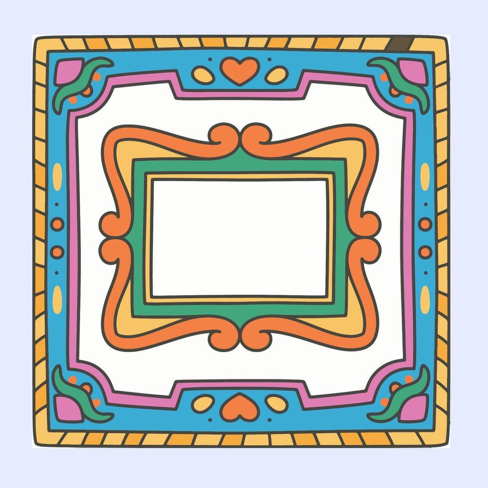 Classic gold outline frame with elegant minimal accents, perfect for decoration or digital header. vector