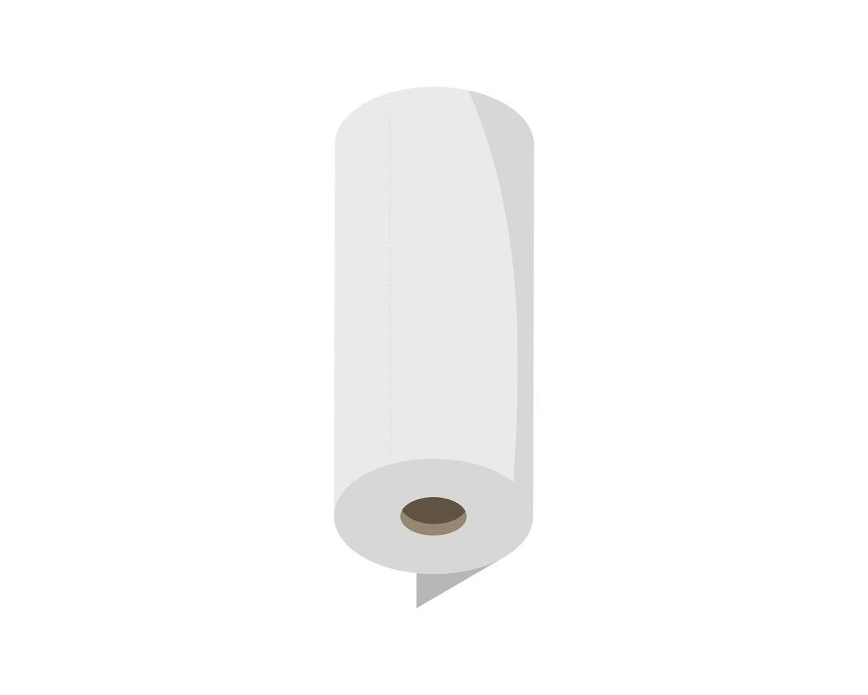 Clean, minimalist illustration of a paper roll. Perfect for websites, apps, or presentations needing a simple, functional image representing cleanliness, hygiene, or organization. vector