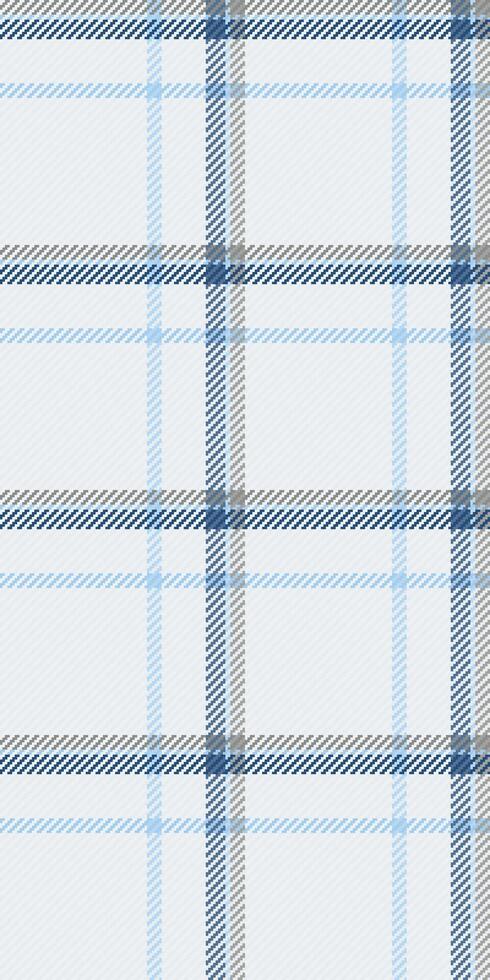 Detailed background textile tartan, minimalist plaid seamless . Wedding texture fabric pattern check in white and blue colors. vector