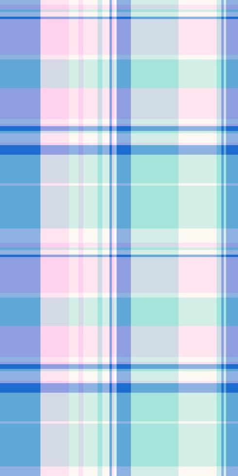 Pastel plaid pattern in soft blues, pinks, and greens. Perfect for backgrounds, textiles, or website design. This cheerful, delicate texture evokes feelings of serenity and spring. vector