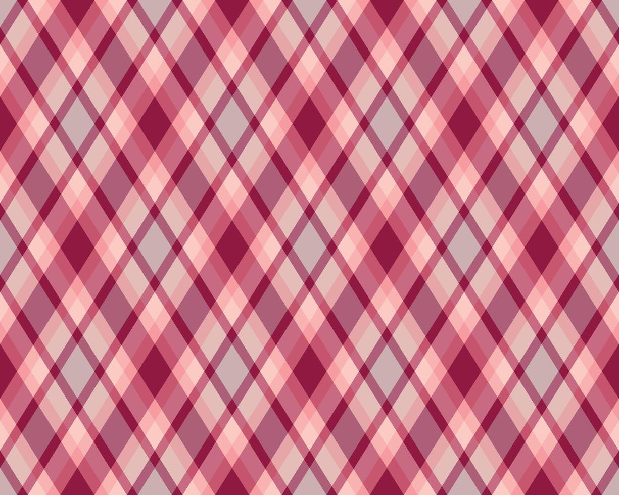 Elegant pink and burgundy diagonal plaid pattern. Perfect for textile design, fashion, wallpaper, or website backgrounds. Subtle texture adds sophistication. vector